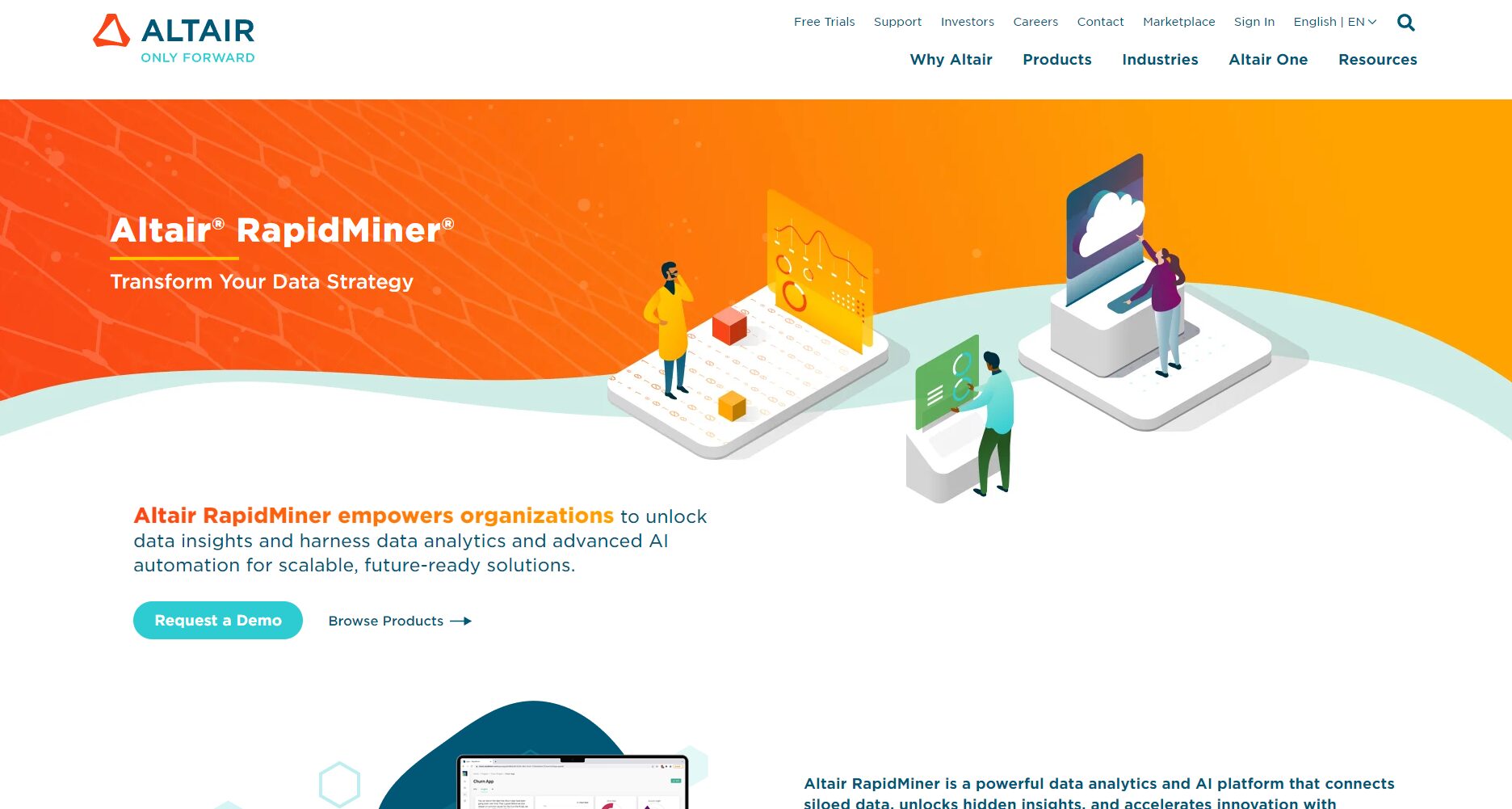 RapidMiner官网截图