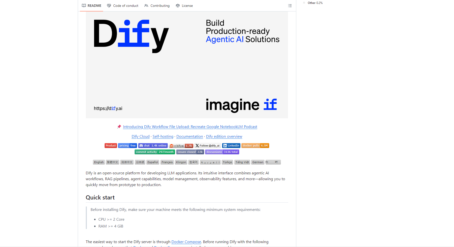 dify ai開源頁面