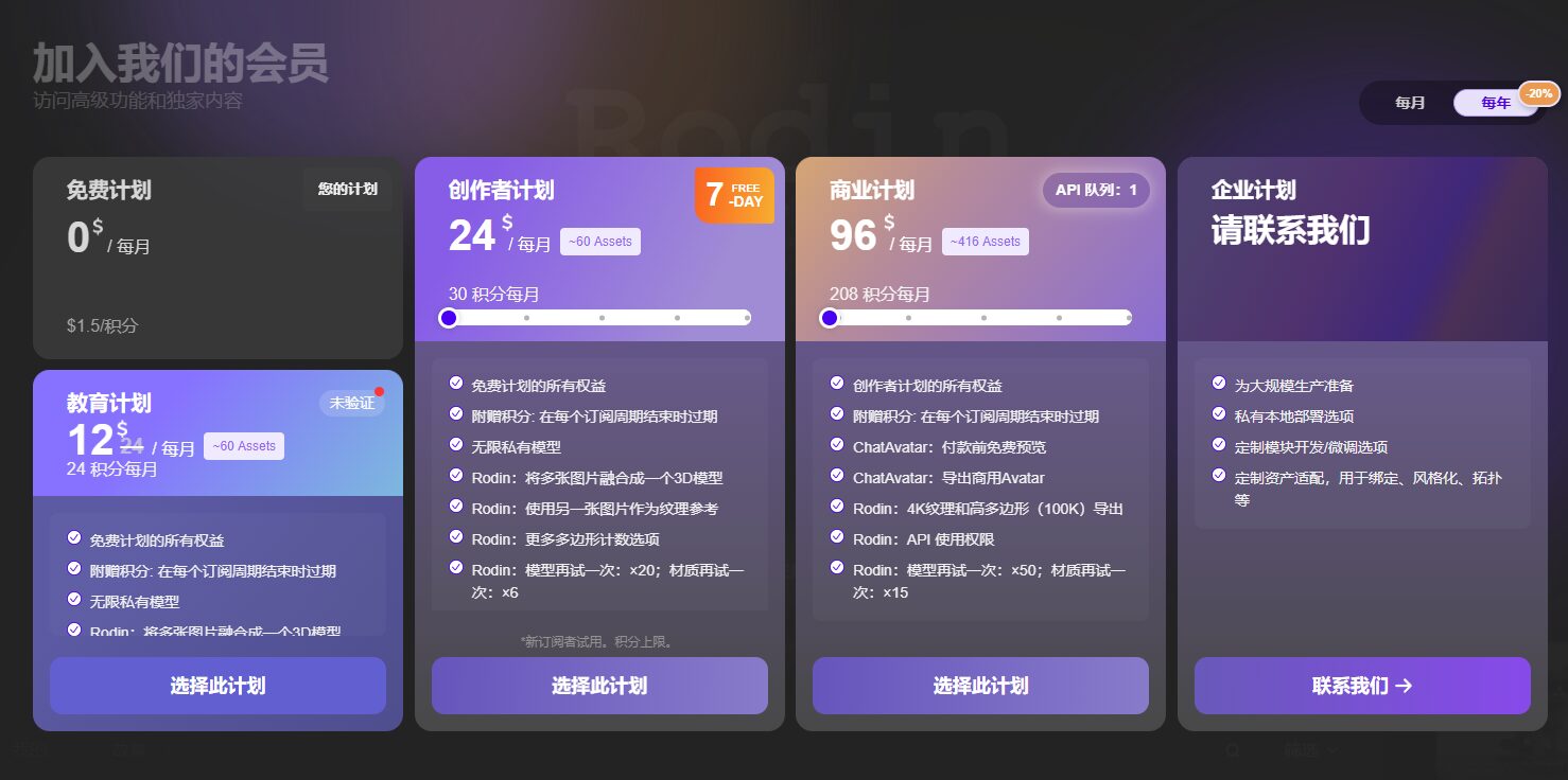 官方付费方案