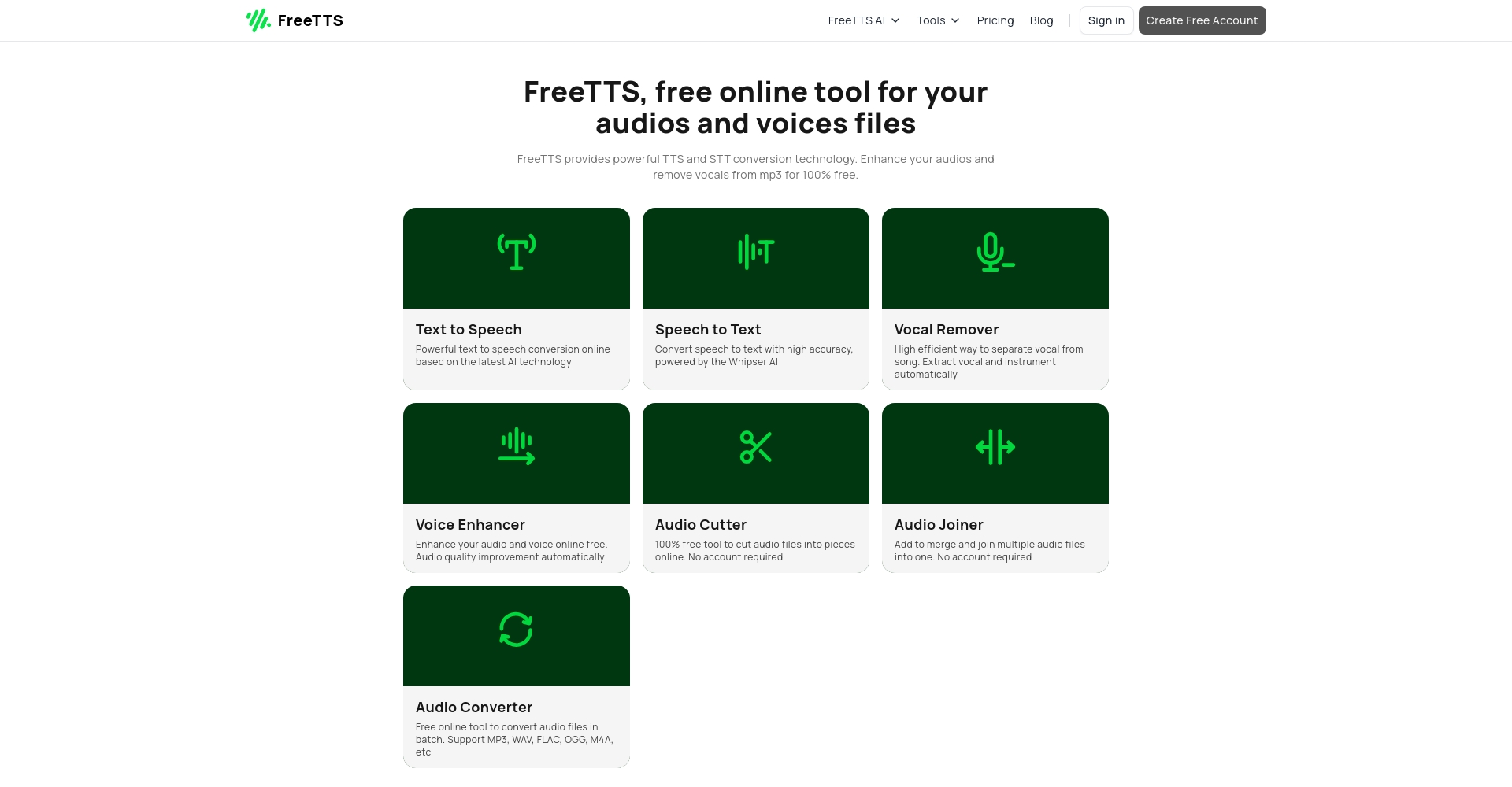 FreeTTS官方网站