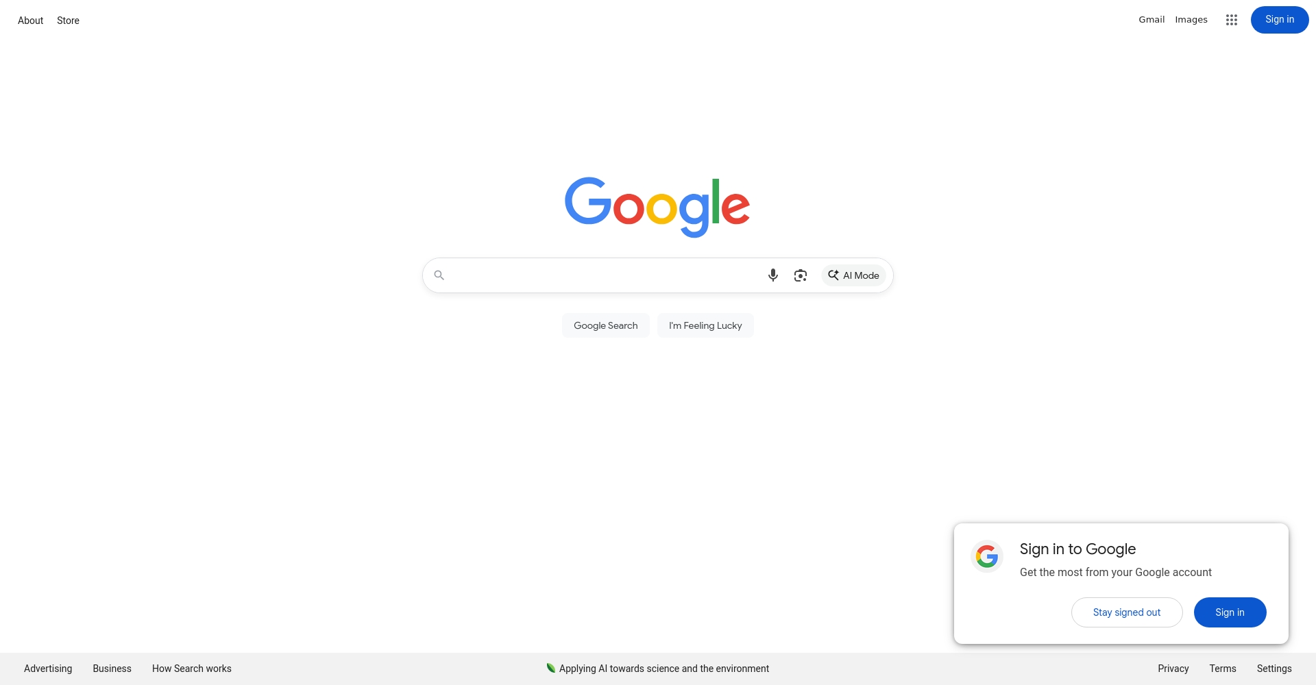 Google AI搜尋介面