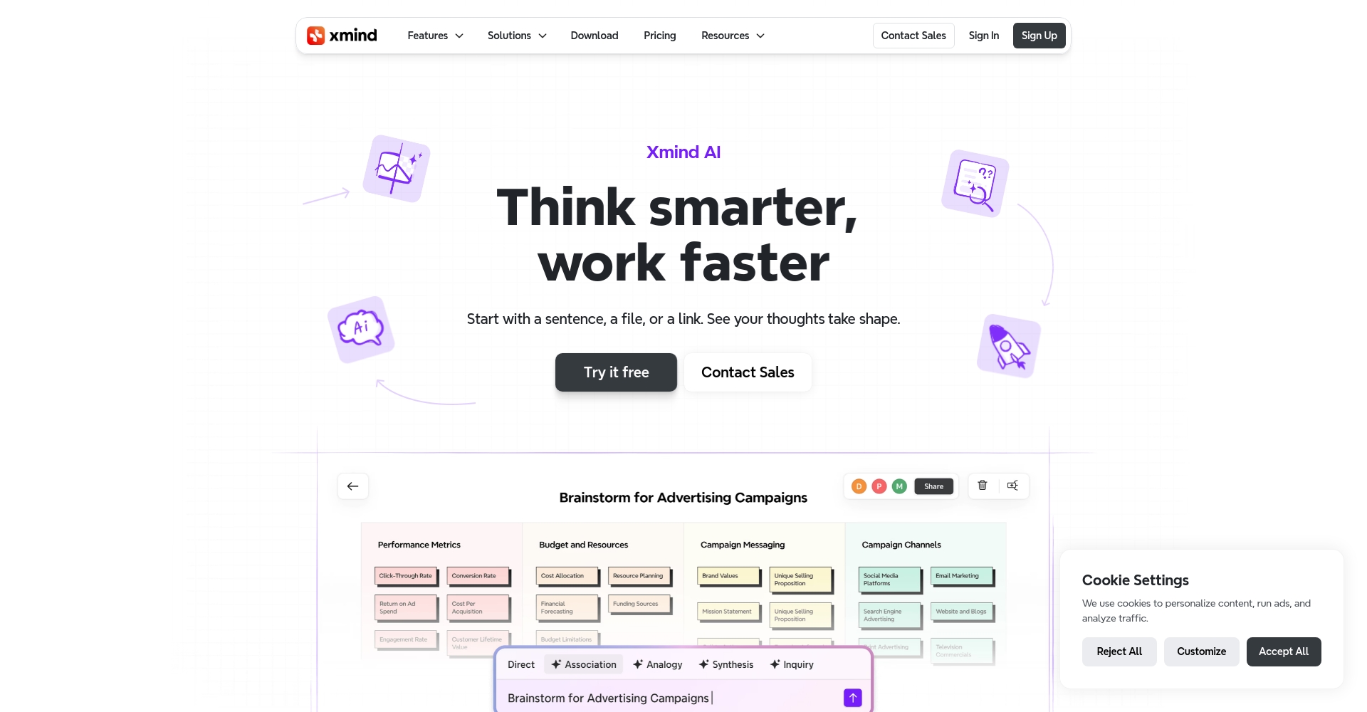 Xmind AI平台首页界面