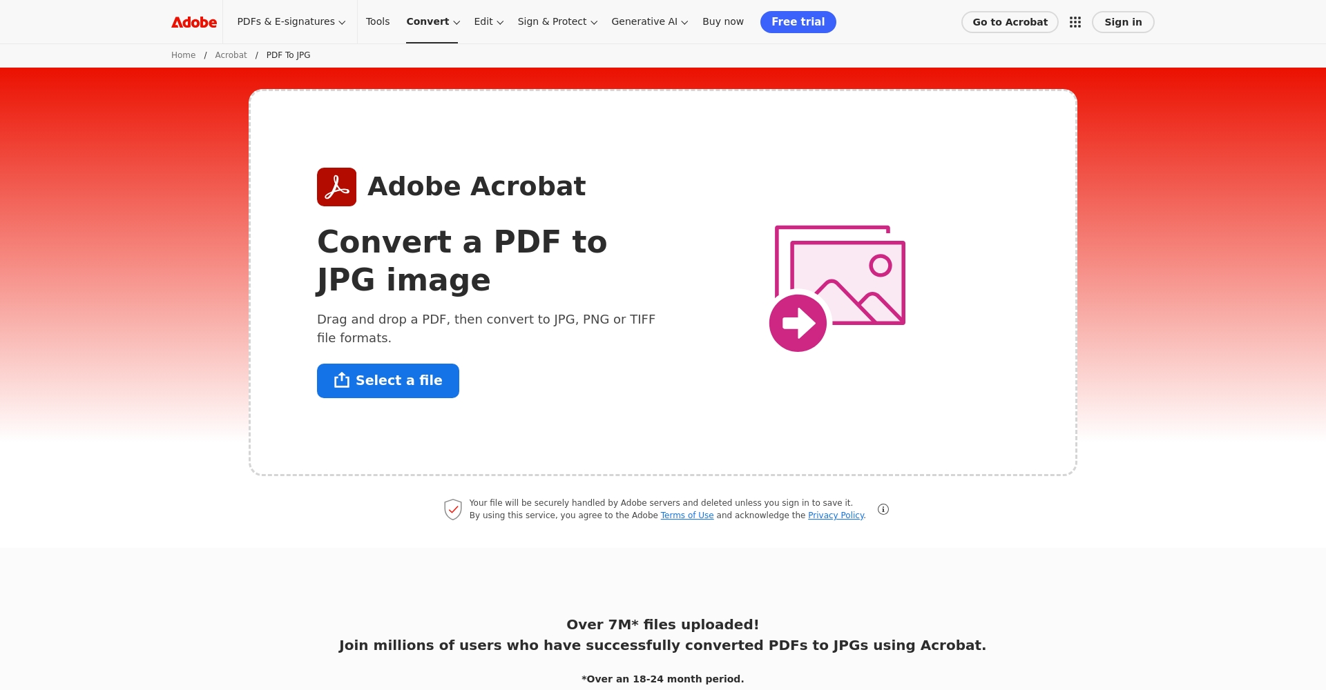 Adobe Acrobat转换界面