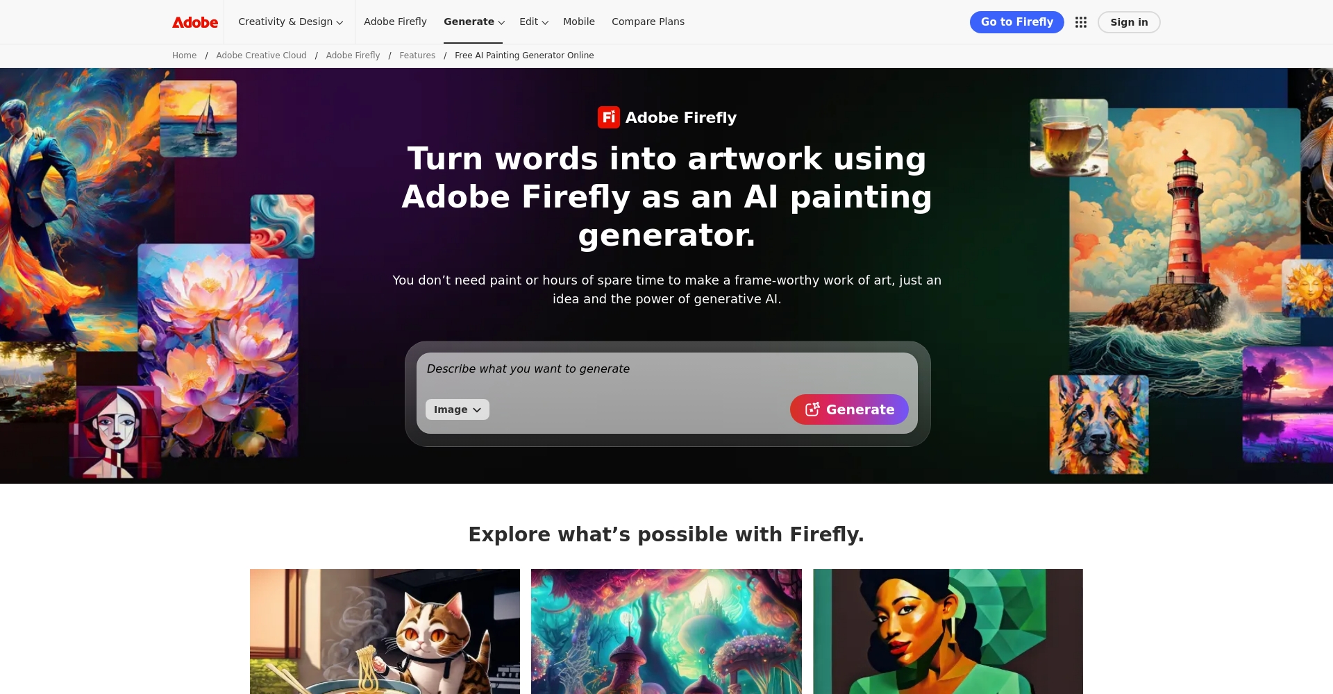 Adobe Firefly生成图片