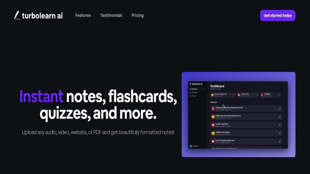 TurboLearn AI全面解析:助力學生高效學習的智能工具推薦