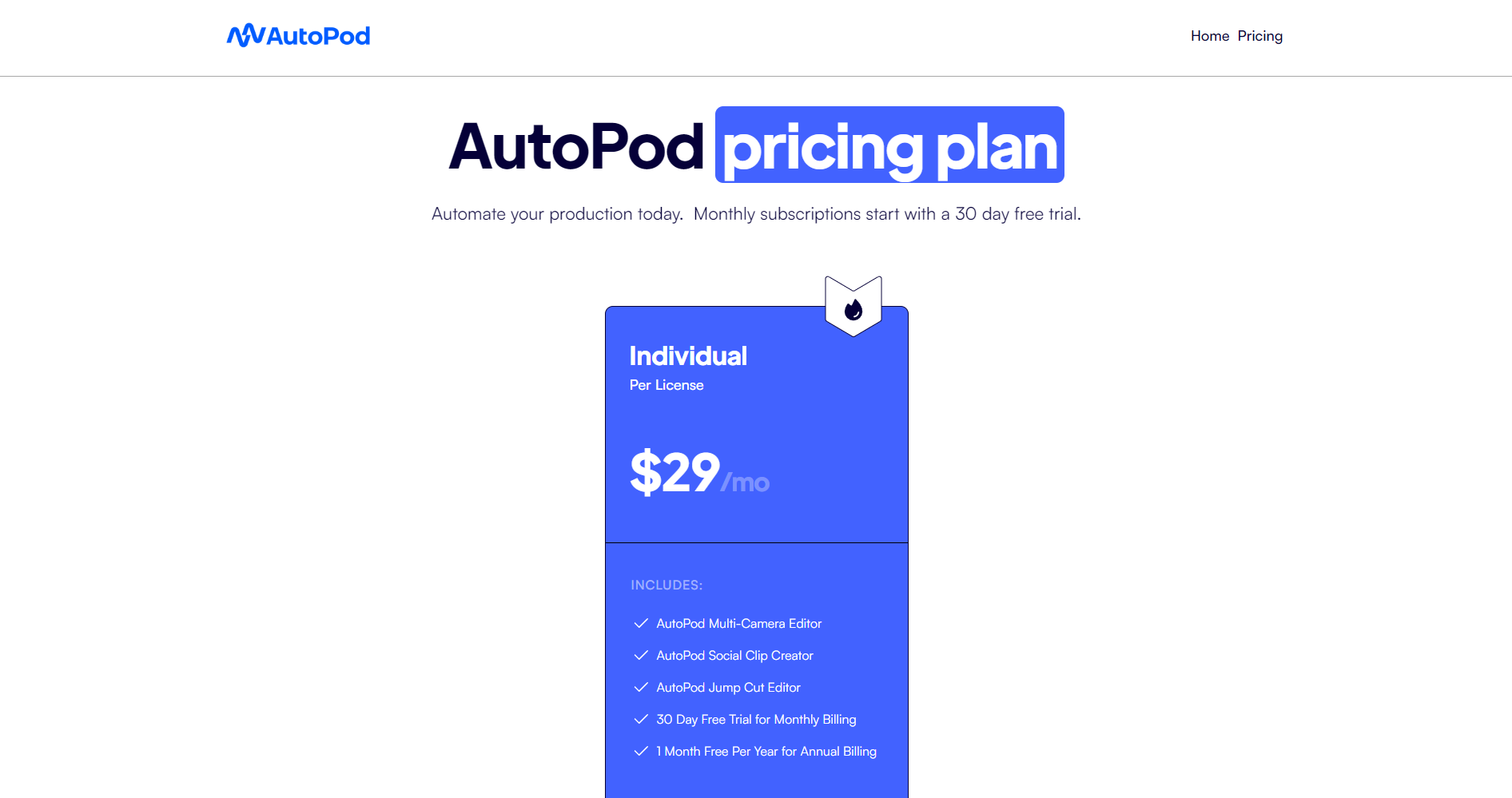 官方付费方案页