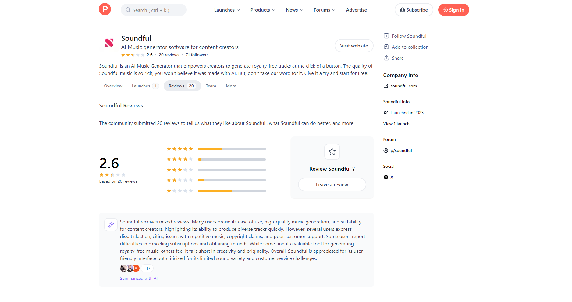 ProductHunt平台用户评价
