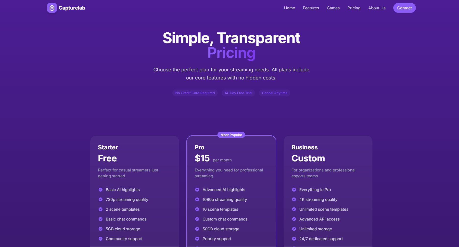 官方价格方案页