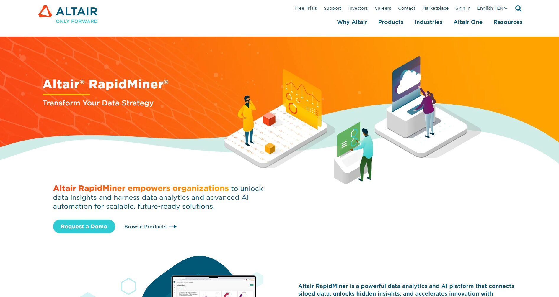 RapidMiner官网截图