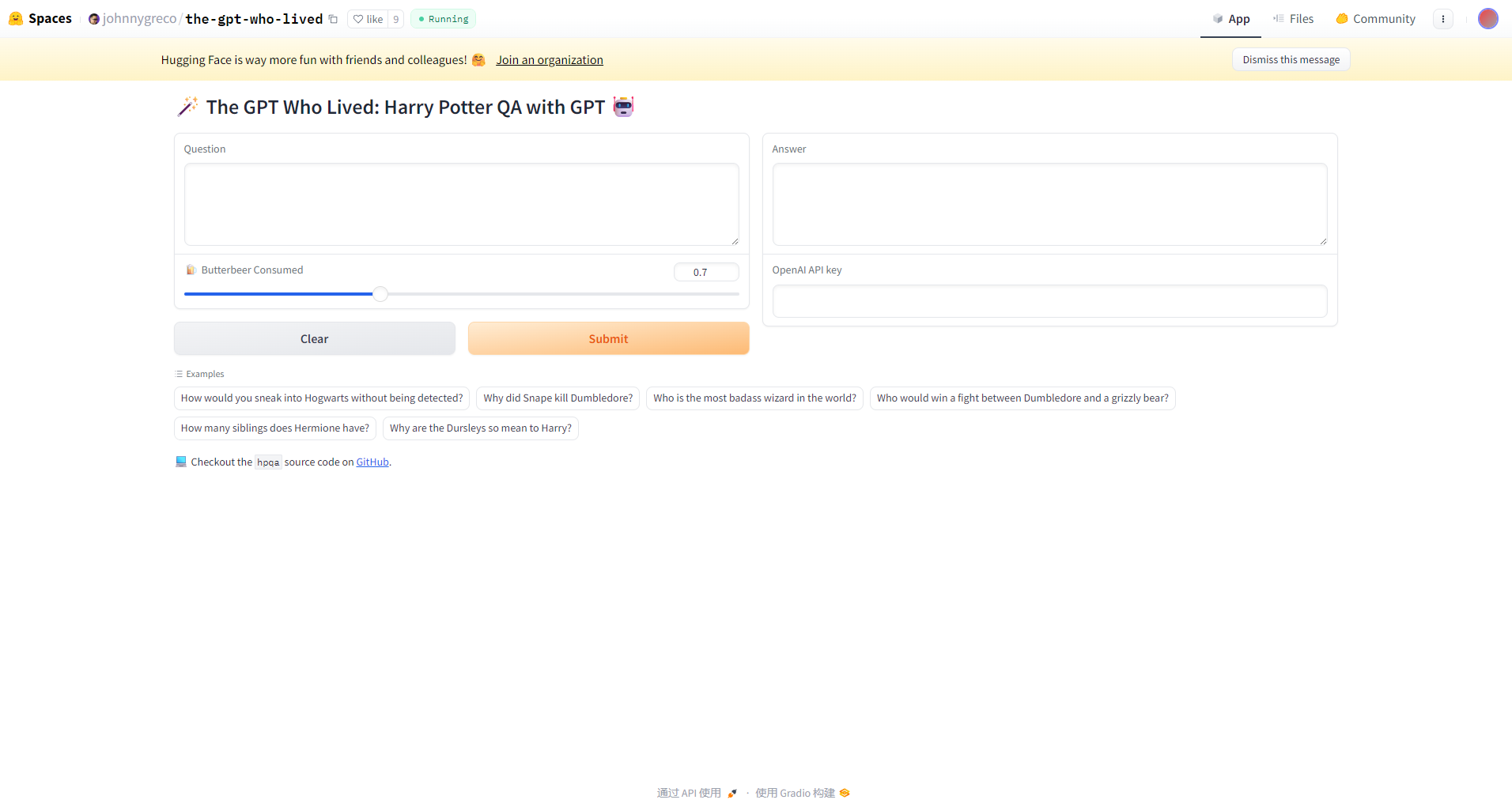 Harry Potter QA with GPT