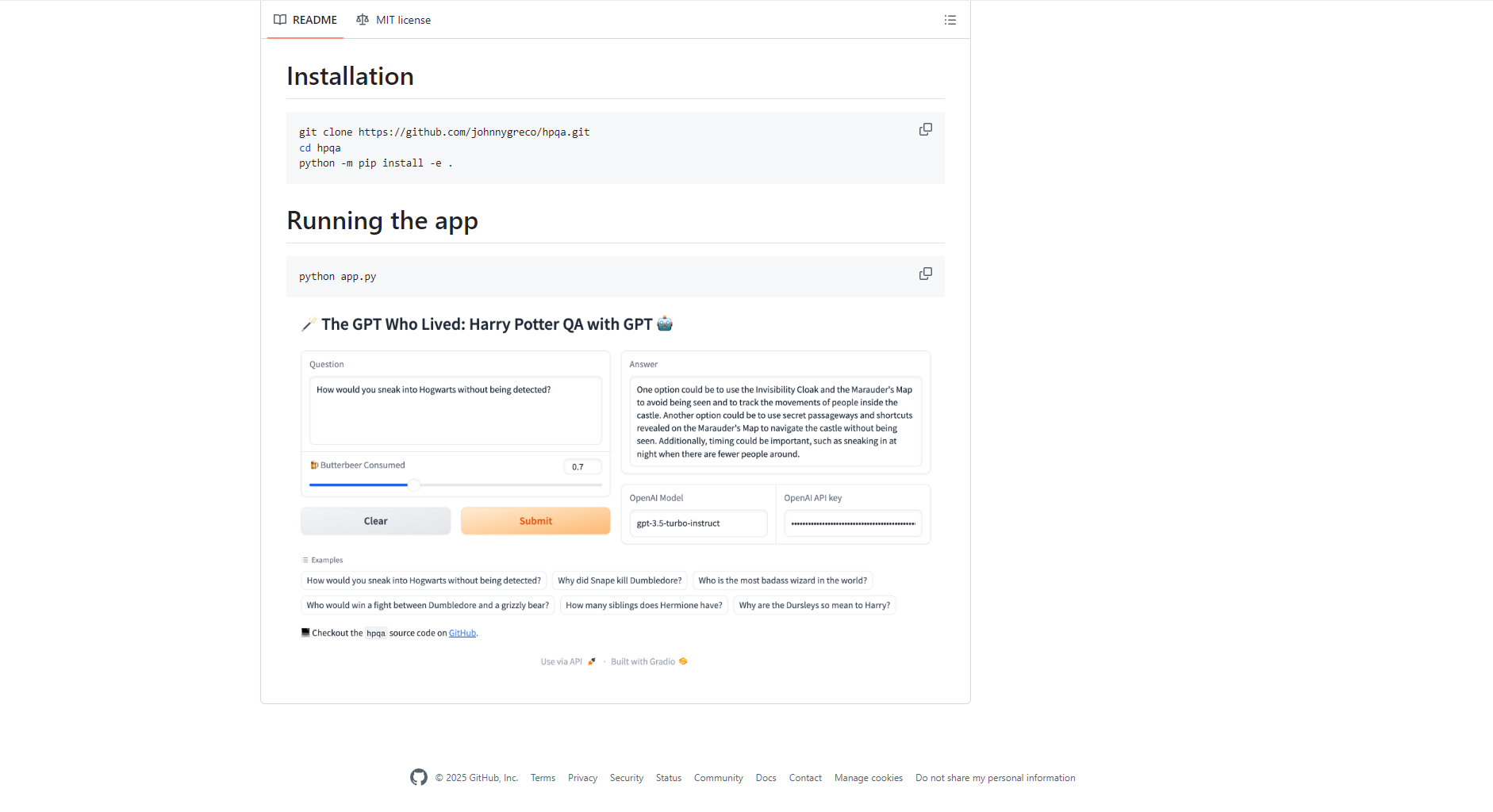 Harry Potter QA with GPT