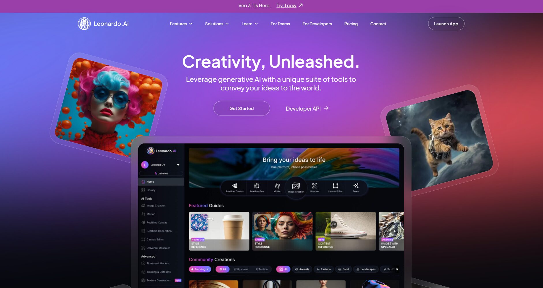 Leonardo.Ai平台界面