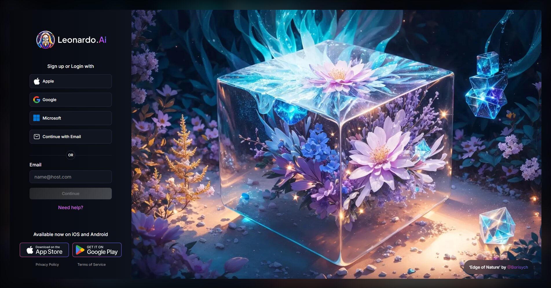 Leoonardo.ai官网注册登录页