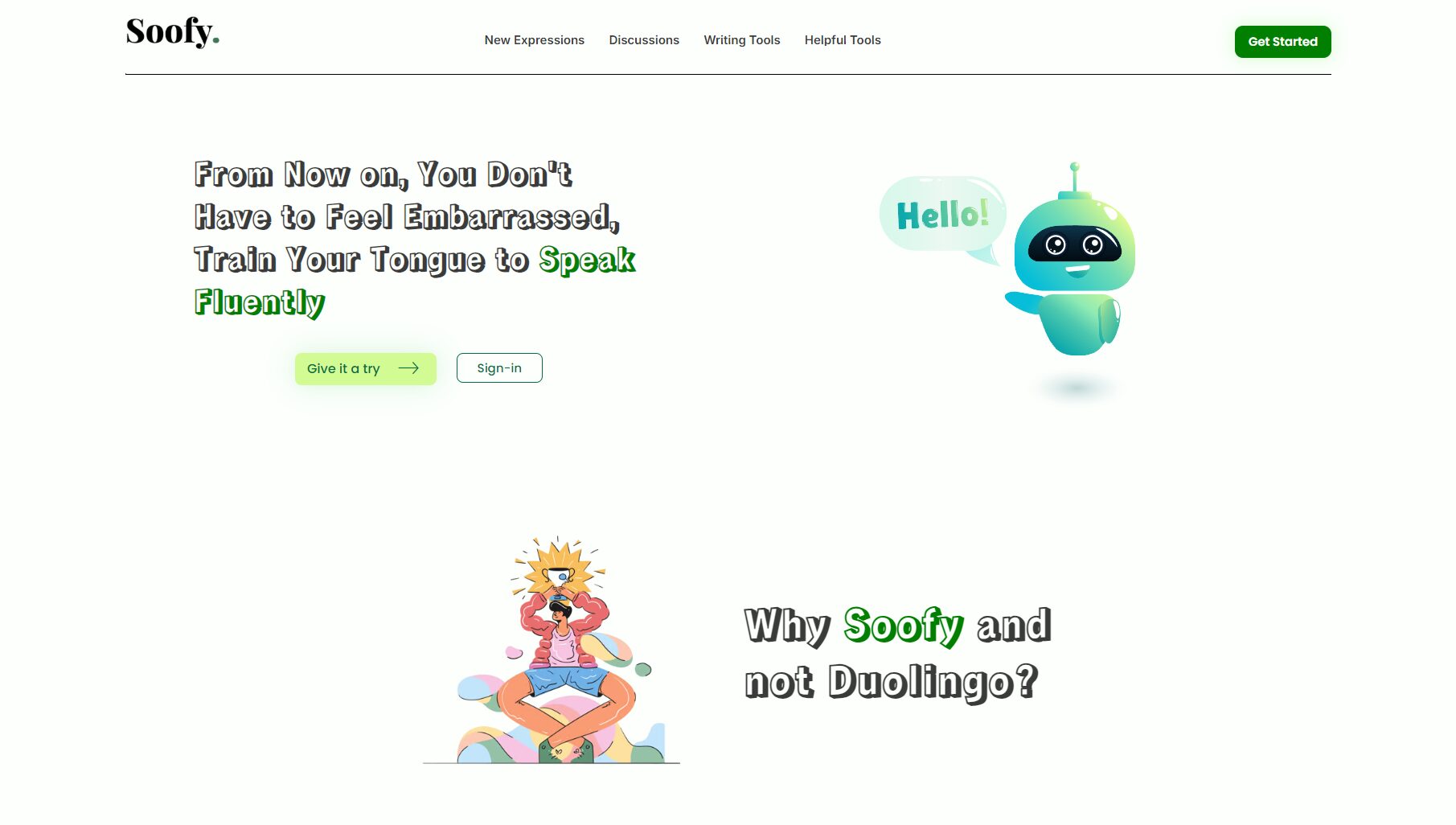 Soofy官网首页截图