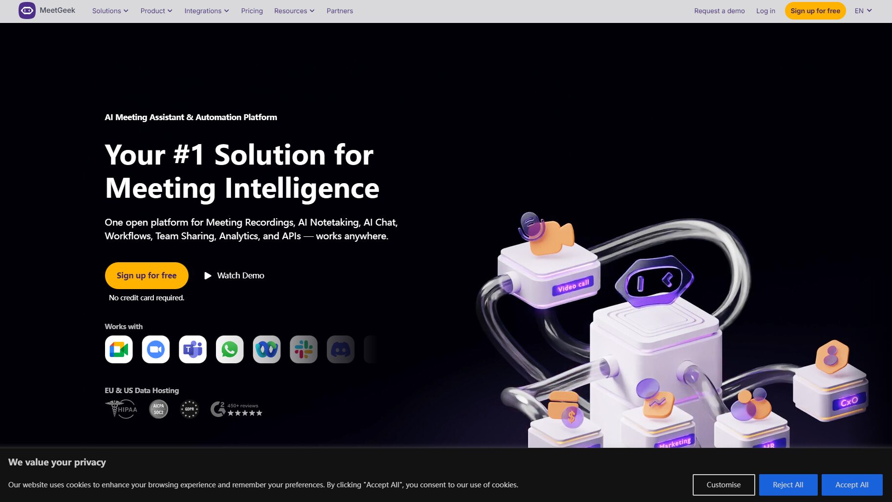 MeetGeek AI官网首页截图