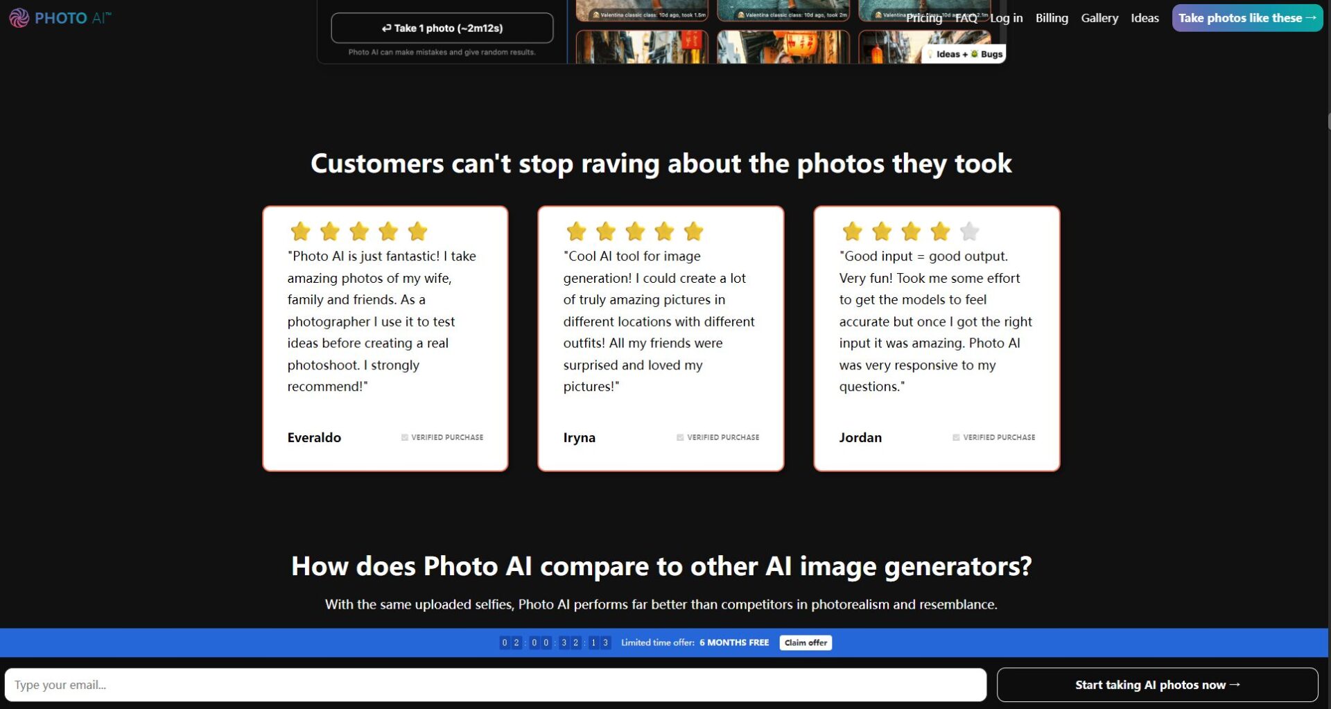 用户评价案例页
