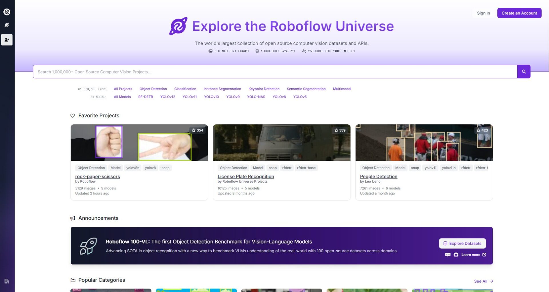Roboflow Universe 模型社区