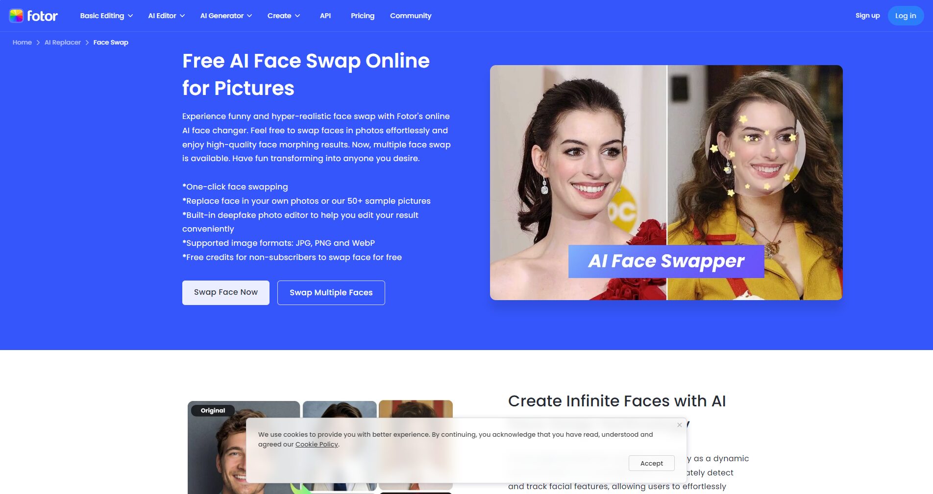Fotor AI Face Changer官网