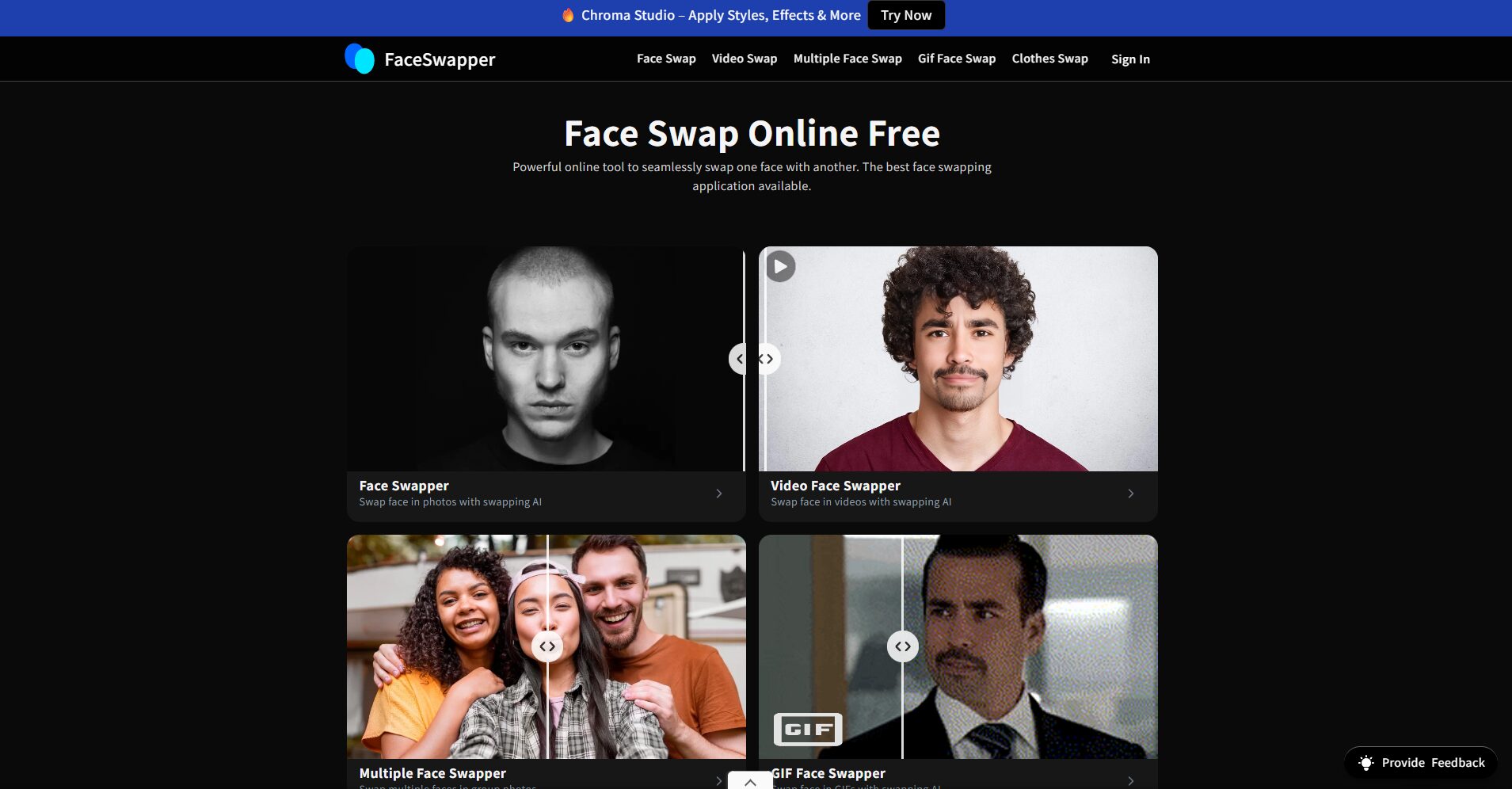 FaceSwapper官网首页