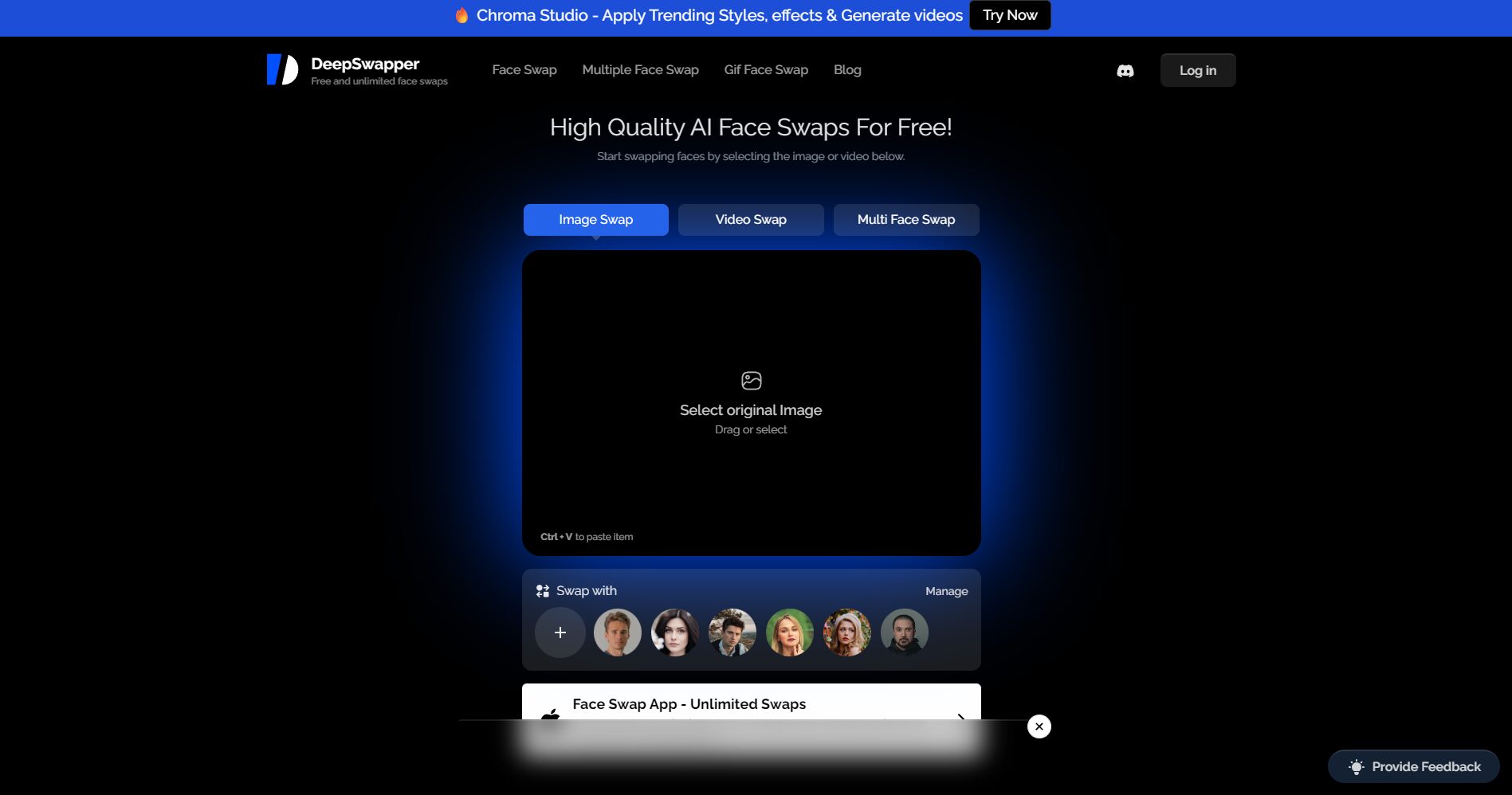 DeepSwap AI官网首页