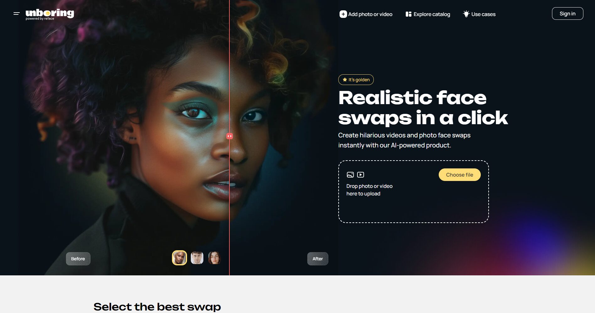 换脸功能页介绍