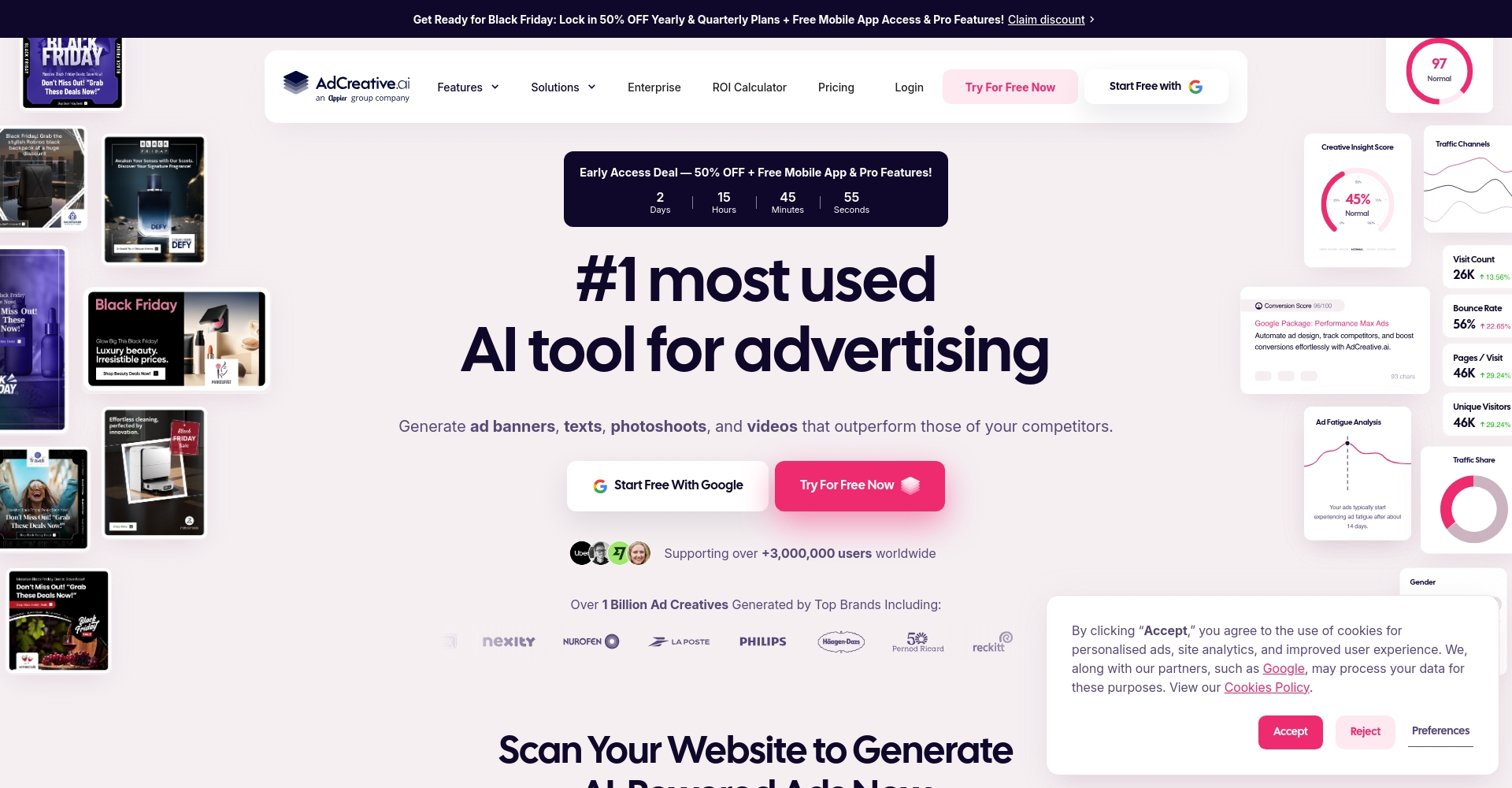 AdCreative.ai官网界面