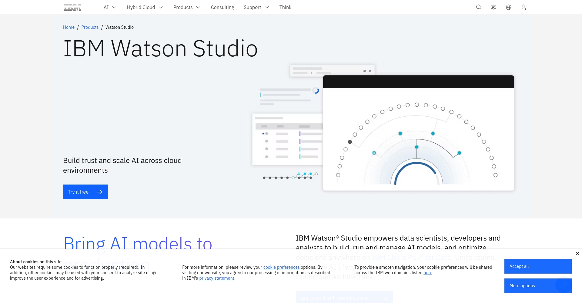 IBM Watson Studio官网截图