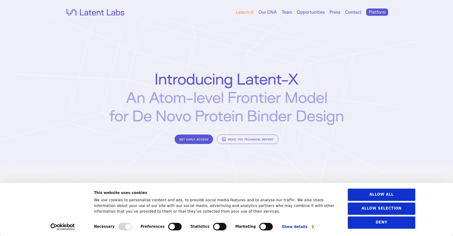 Latent-X平台介面截圖