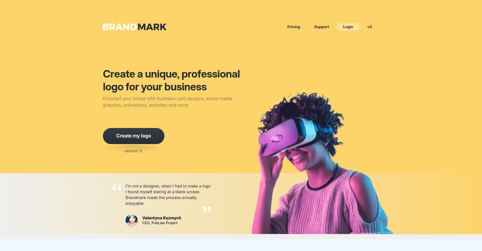 Brandmark官網截圖