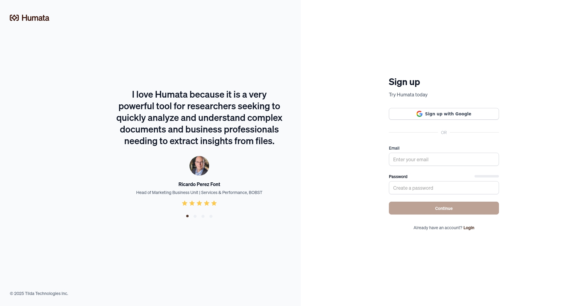 Humata AI注册流程