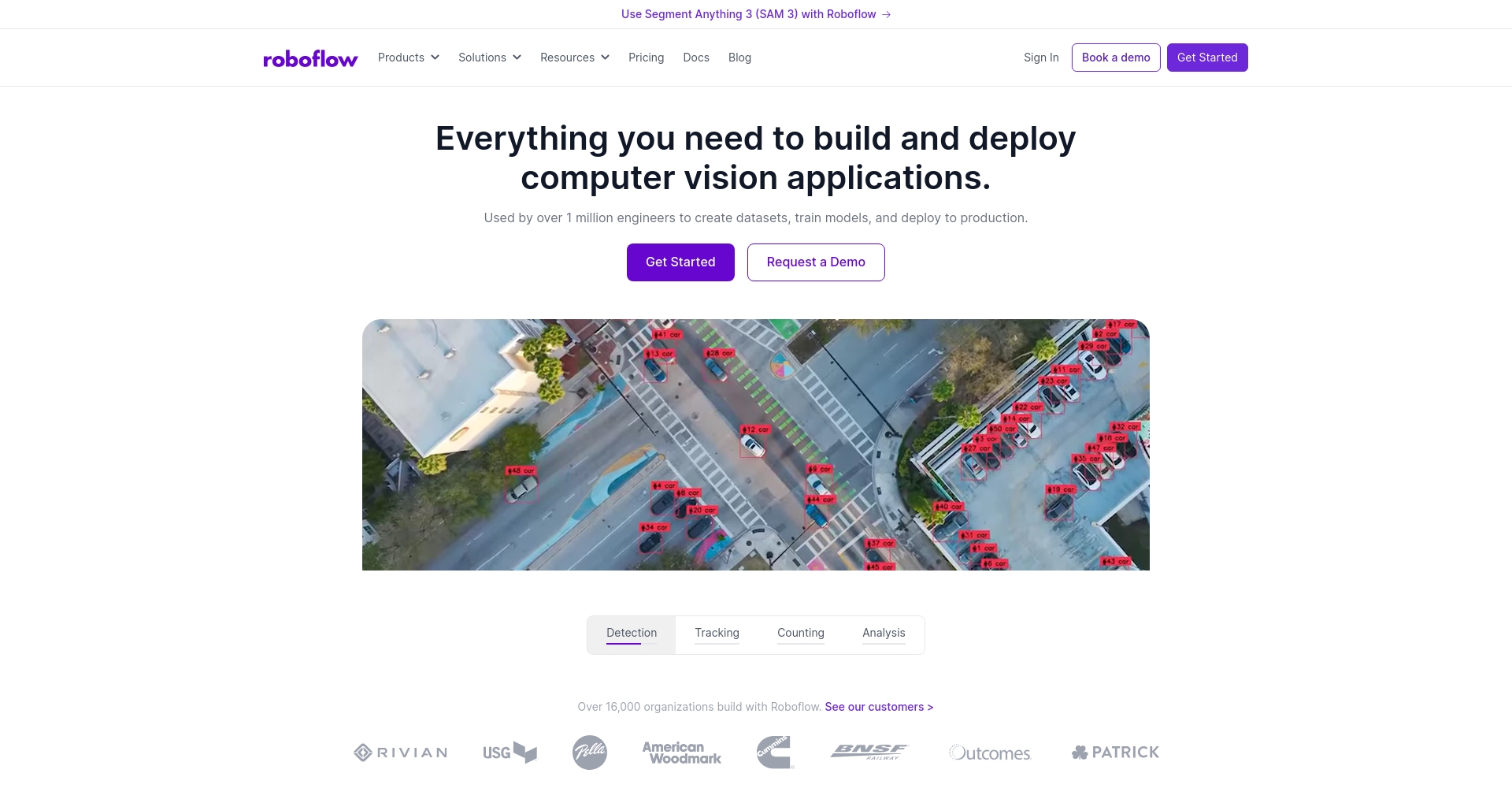 Roboflow官方网站界面