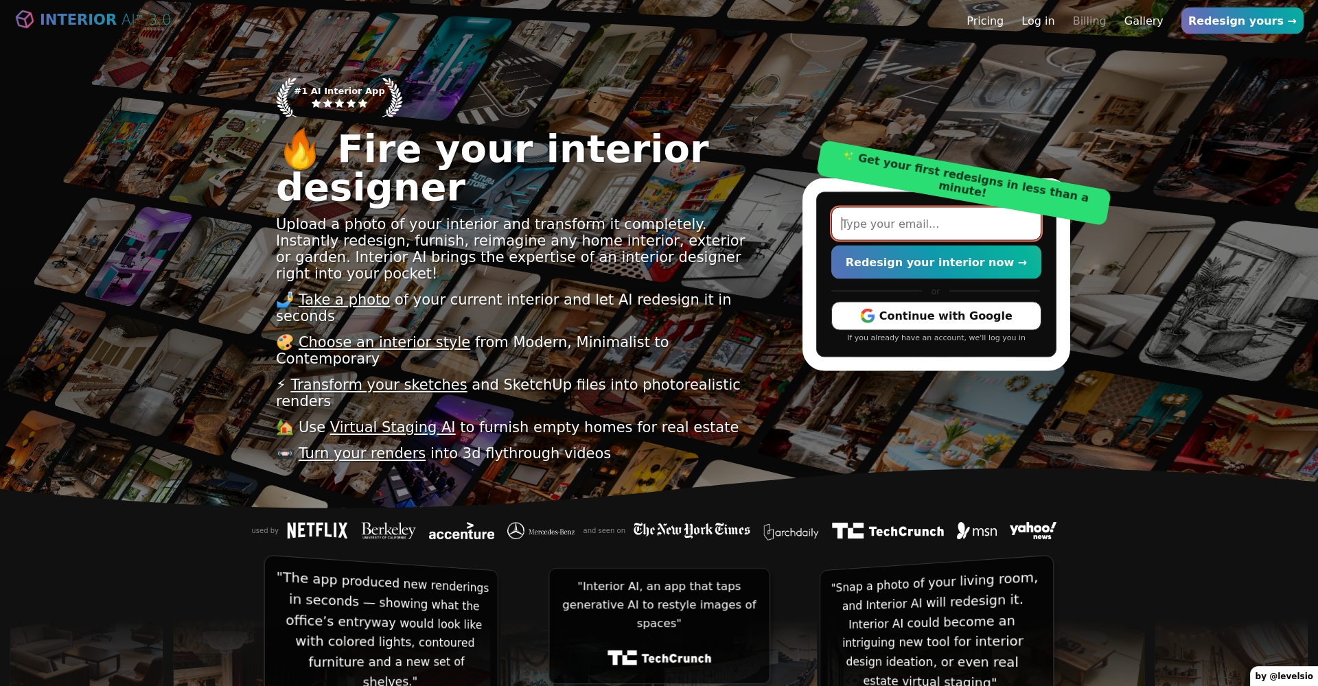 Interior AI官网首页截图