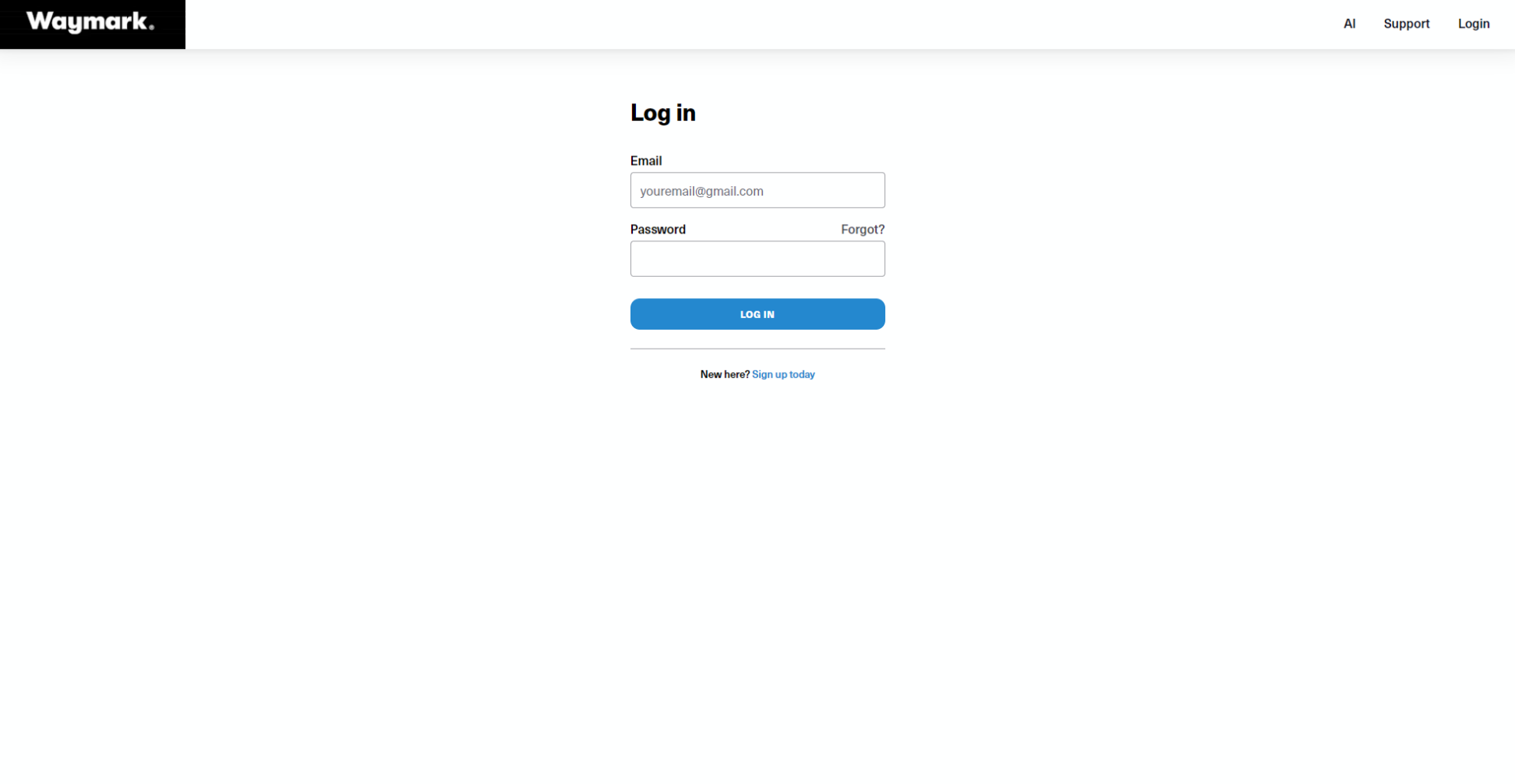 Waymark官网注册登录页