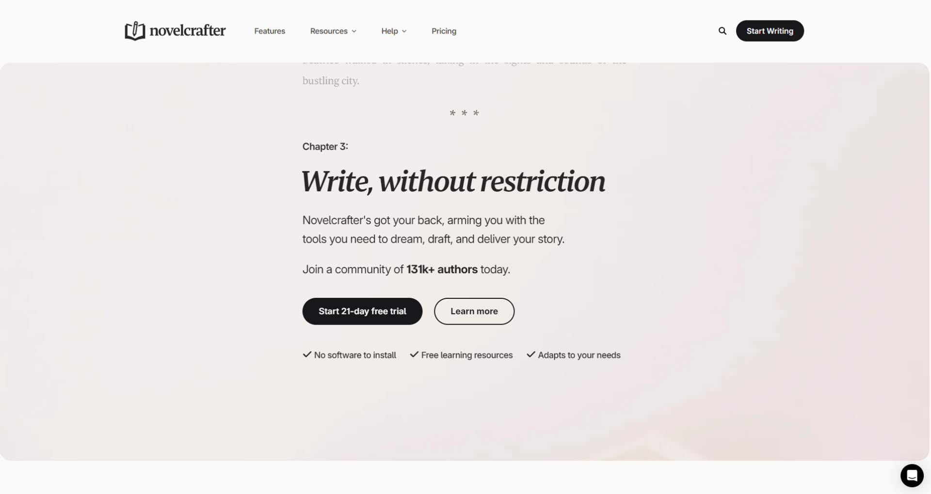 novelcrafter官网首页