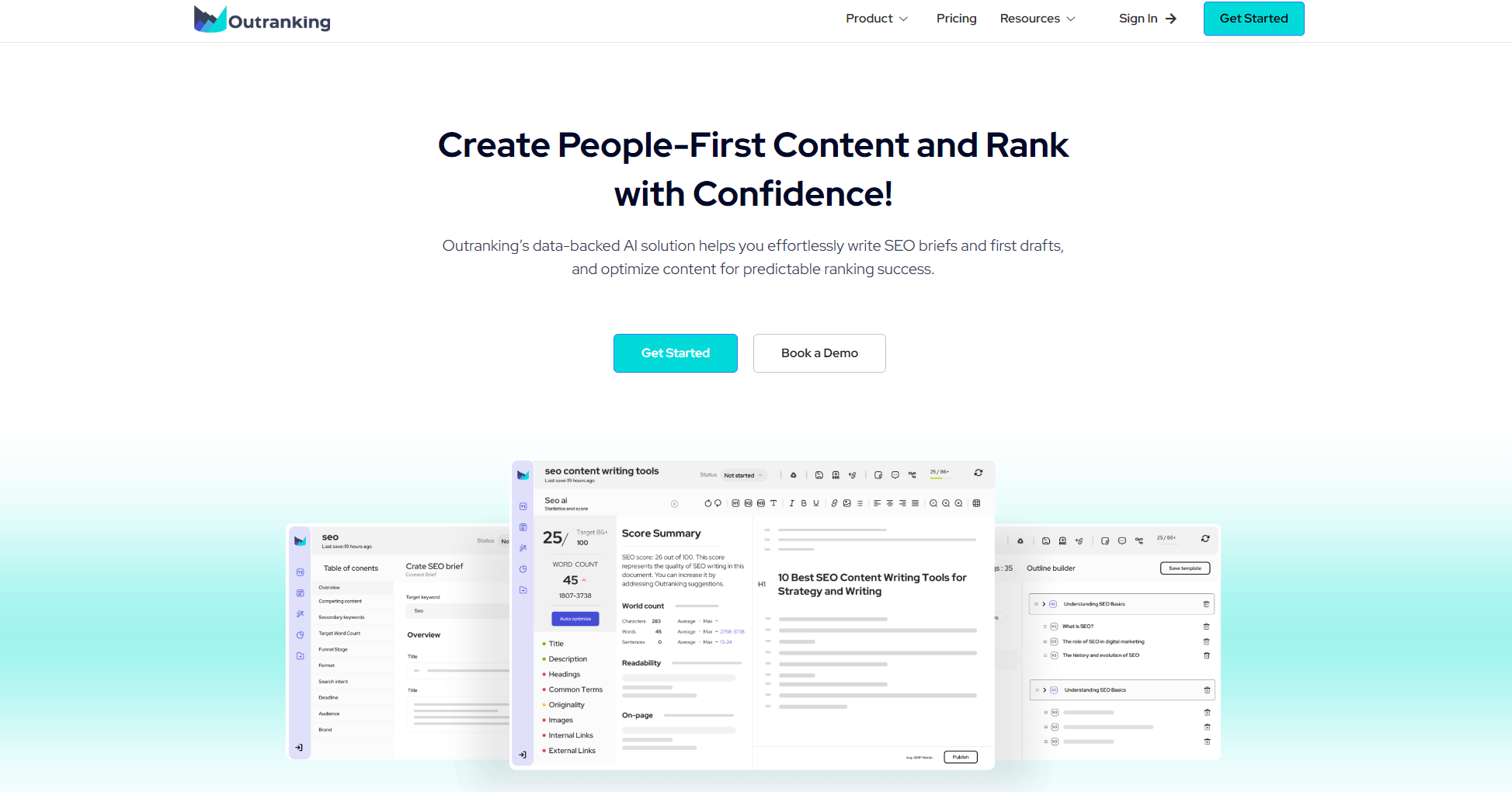 Outranking官网首页截图