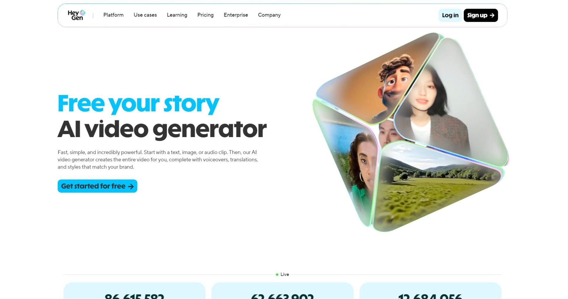 HeyGen(Formerly Movio)官网首页