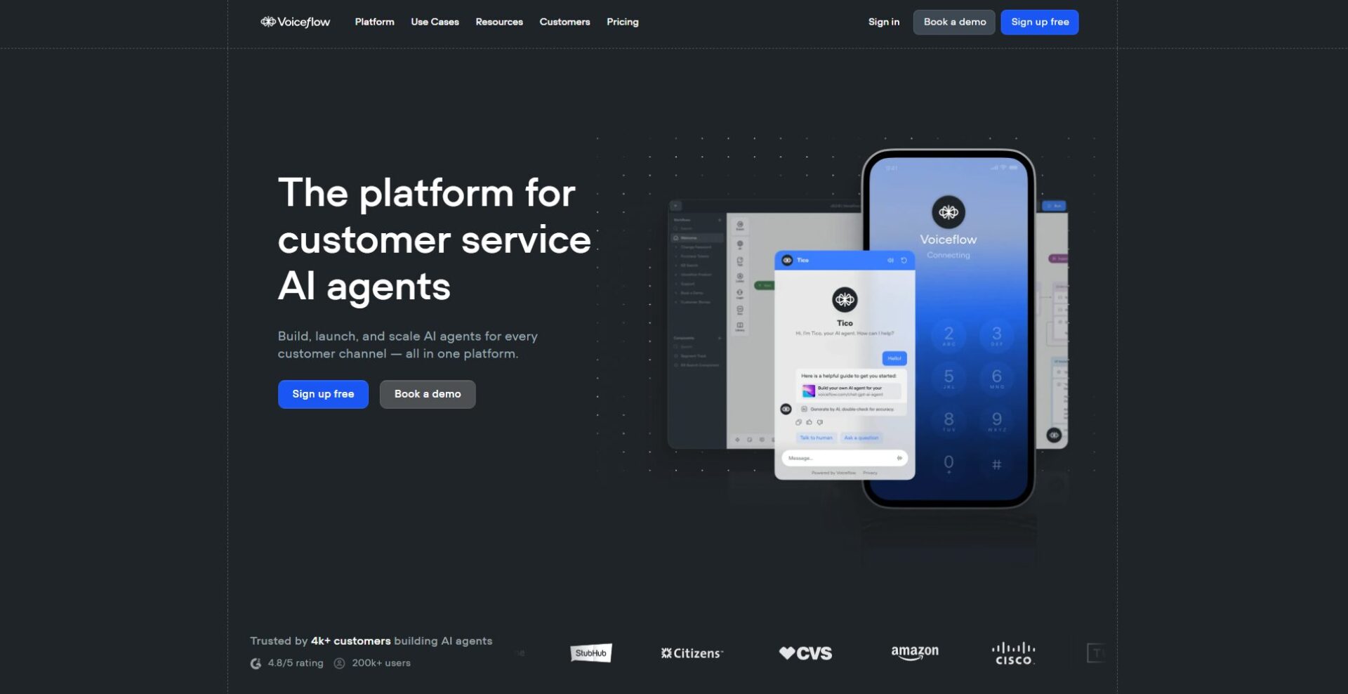 Voiceflow官网截图