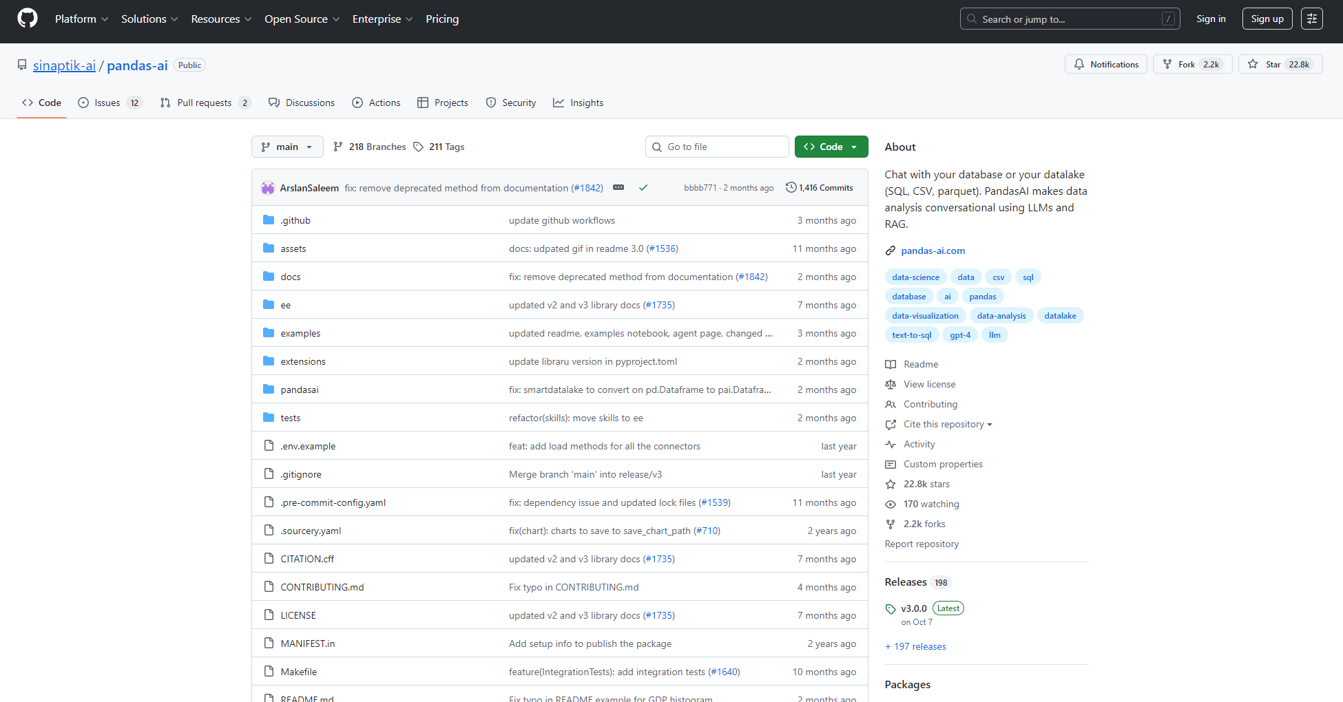 PandasAI官网功能介绍