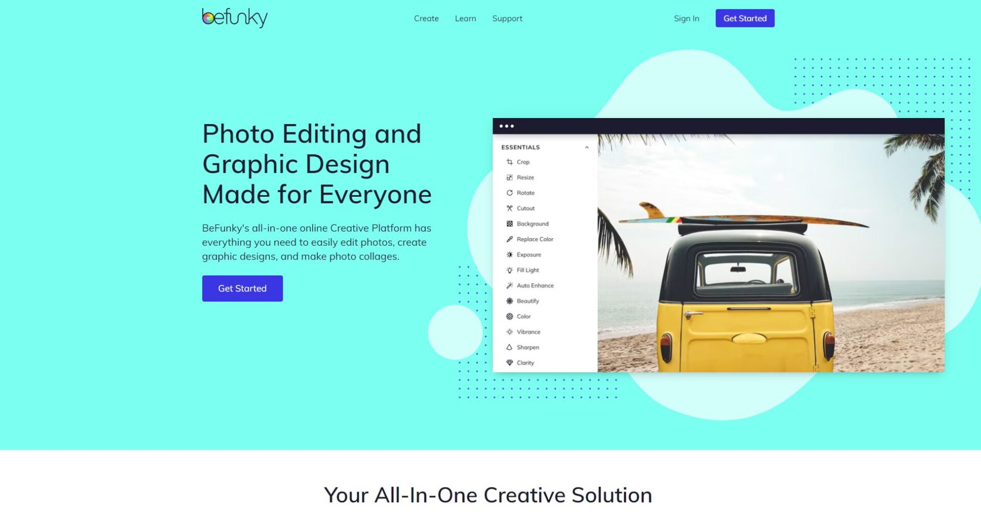 BeFunky官网首页截图