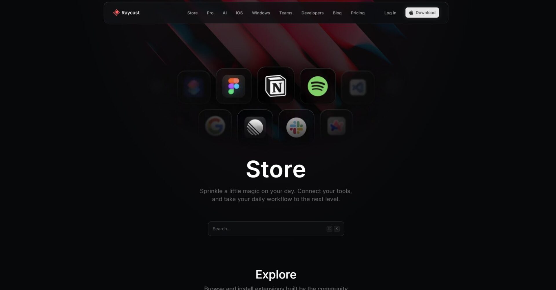 Raycast AI插件商店
