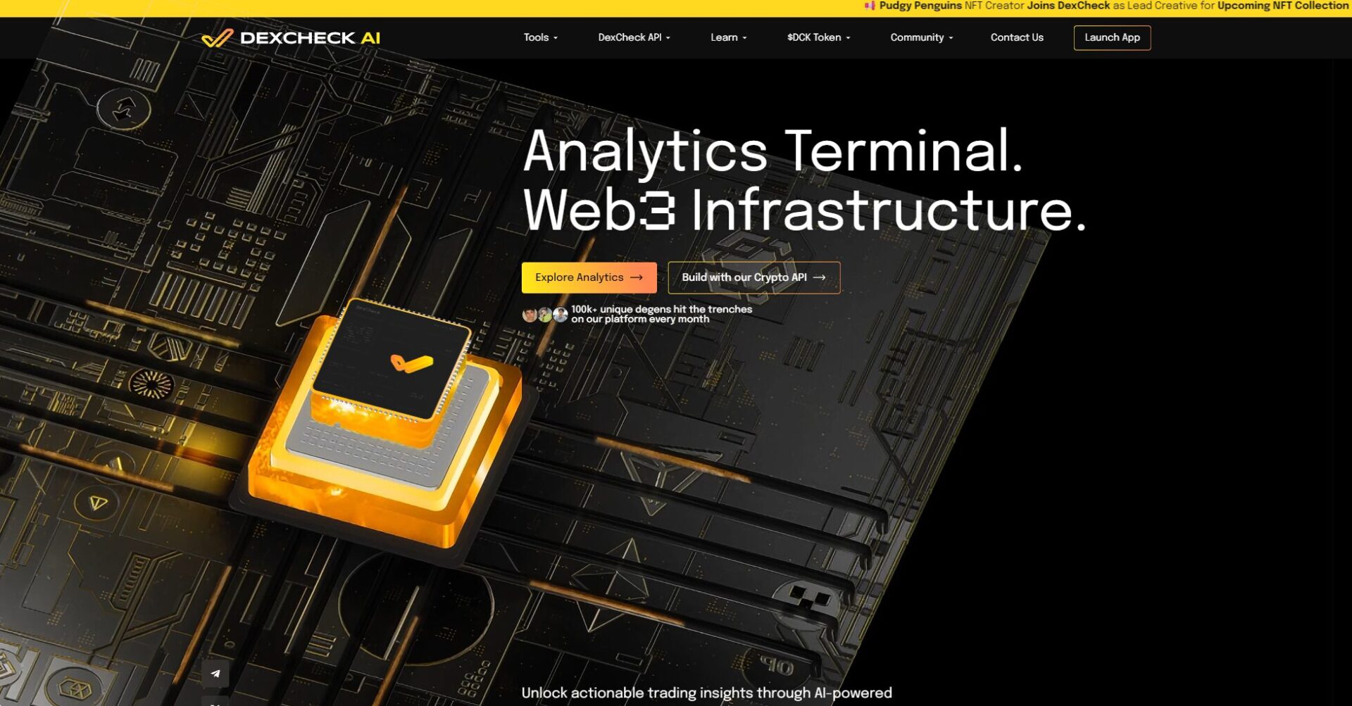 DexCheck 官网界面
