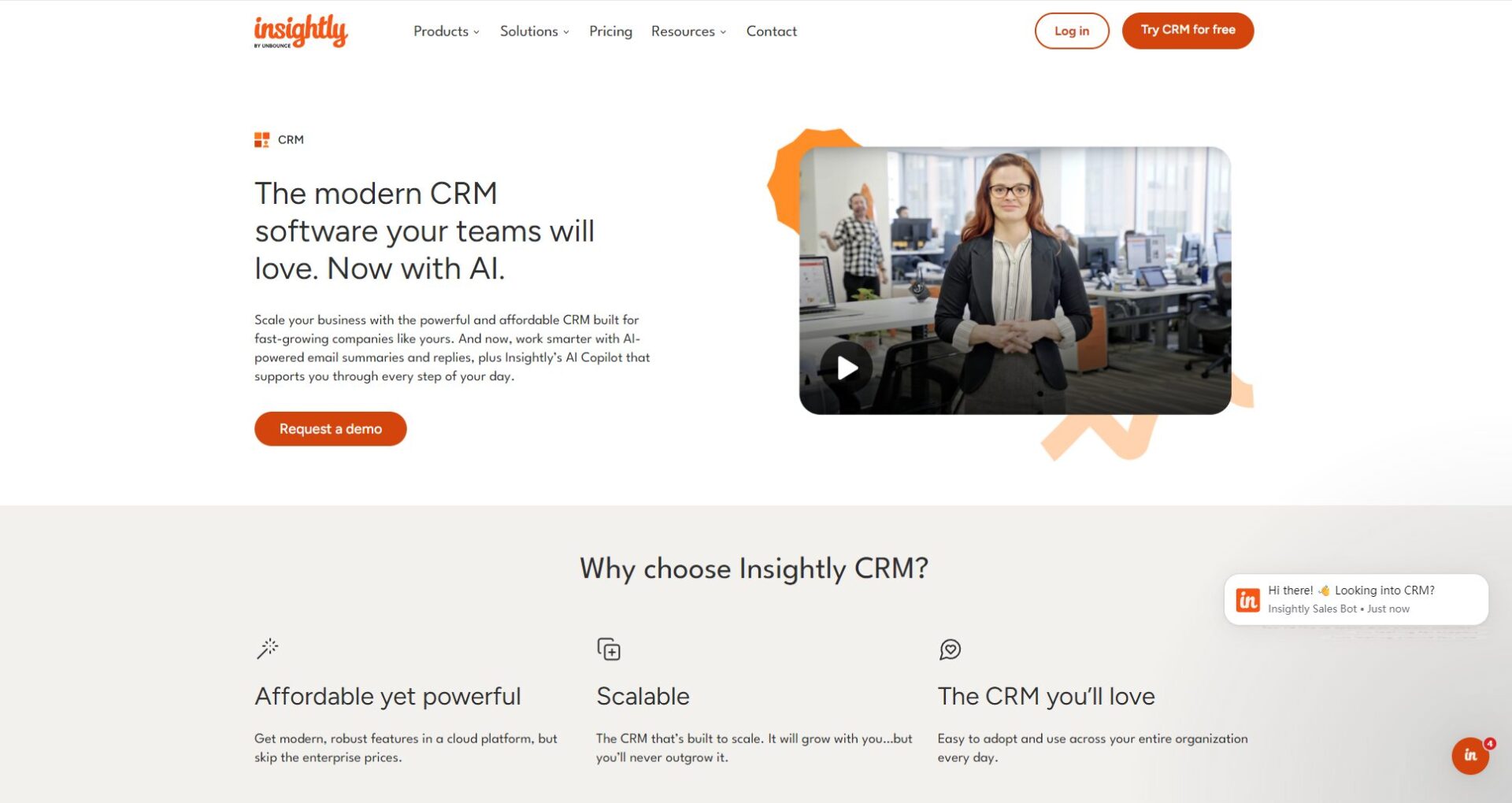 Insightly CRM功能介绍页