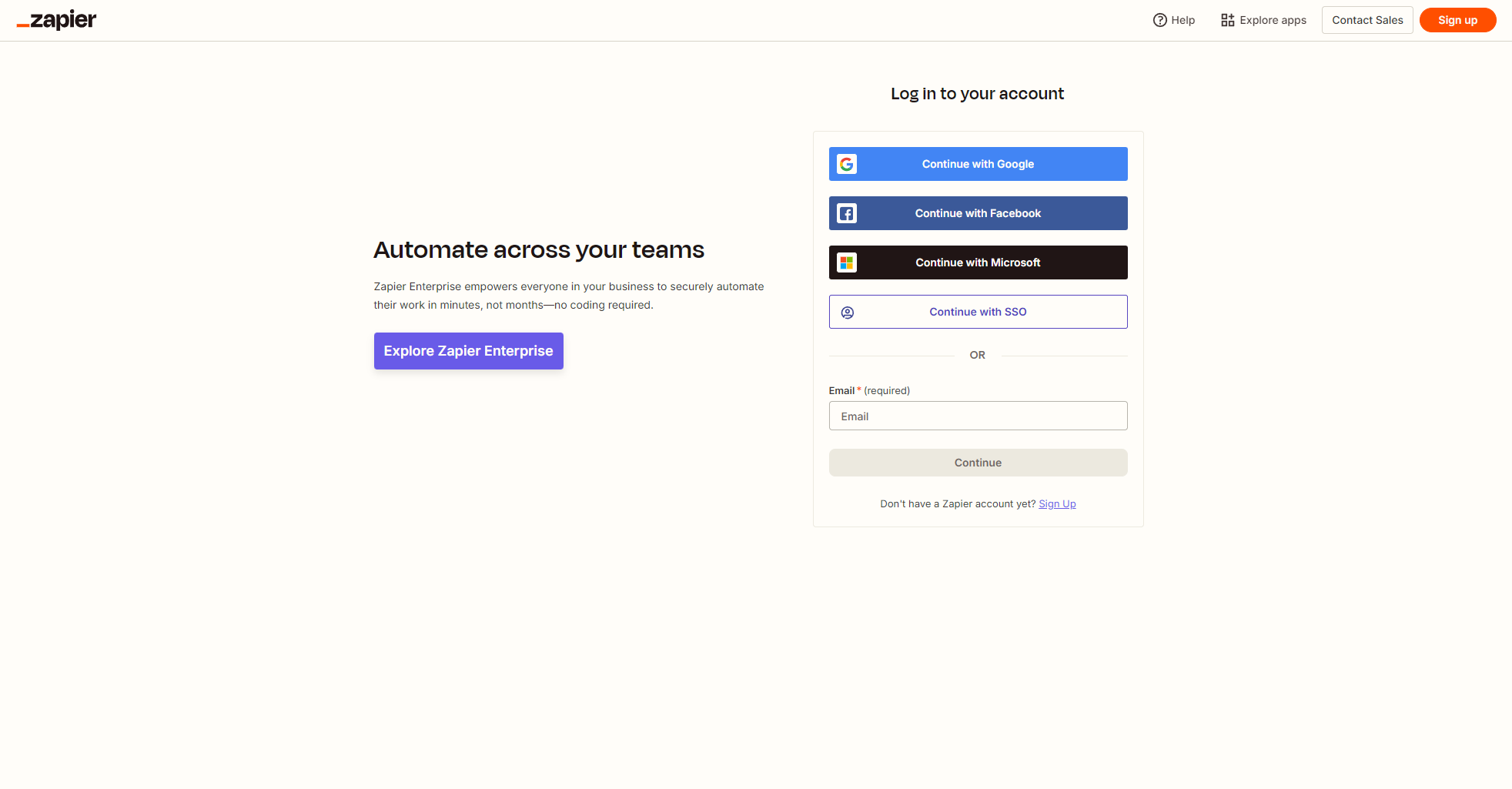 zappier官网注册登录页