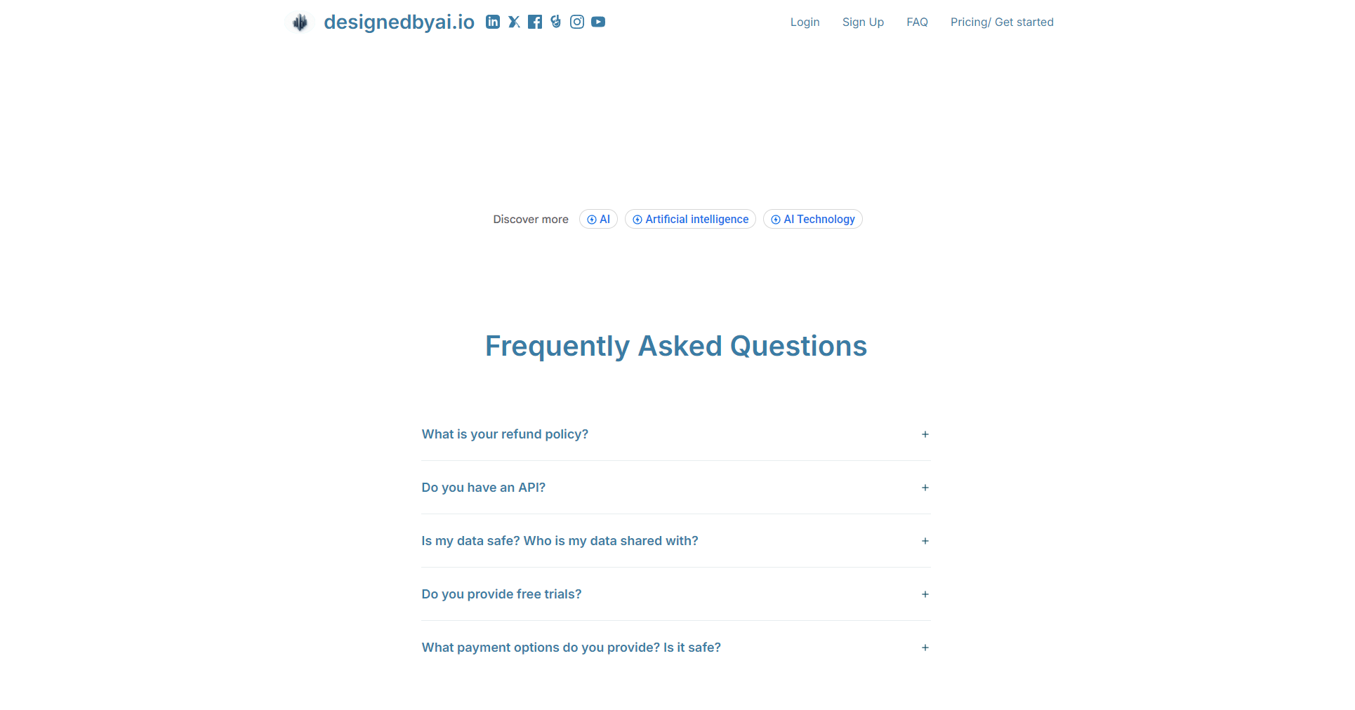 DESIGNEDBYAI.IO常见问题页