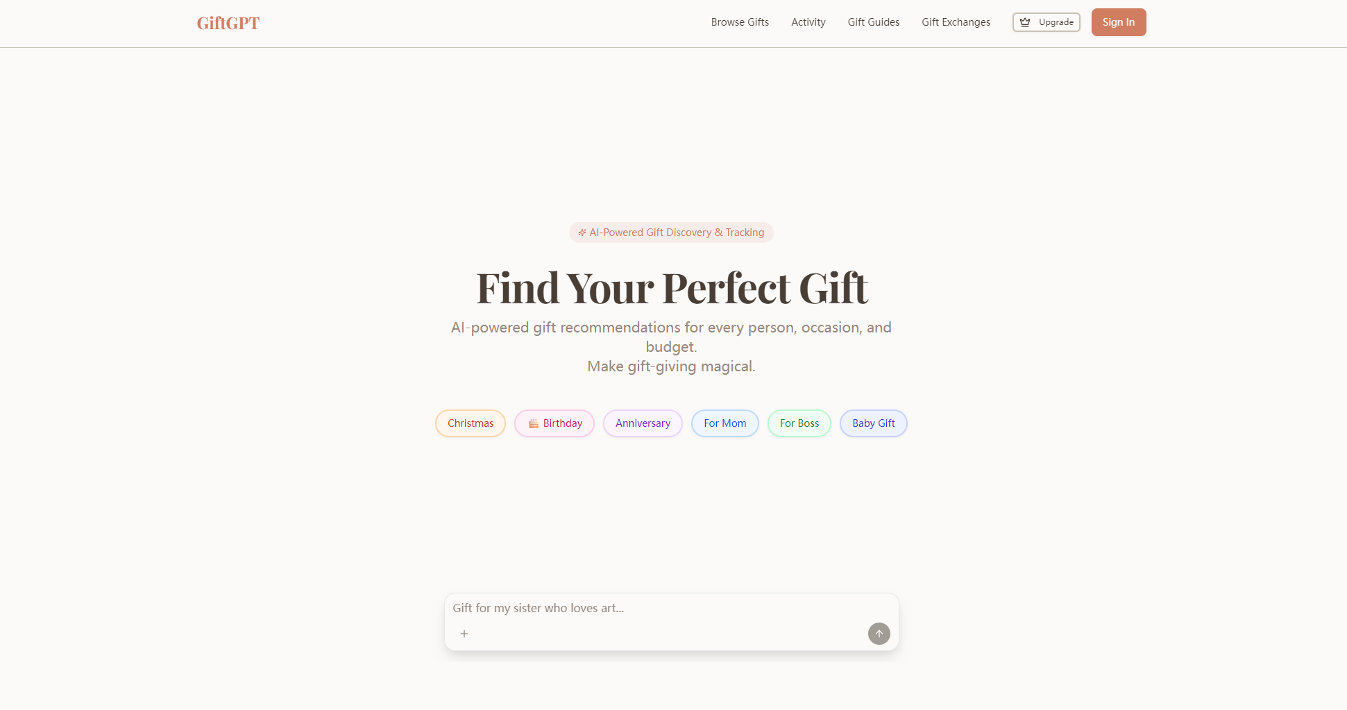 GiftGPT官网界面截图