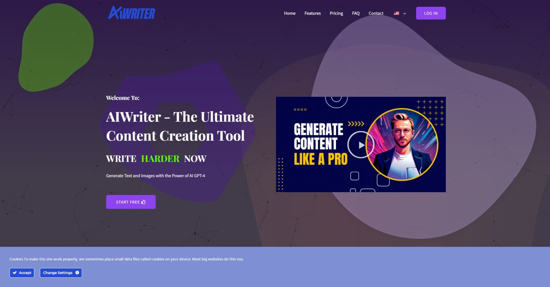 AIWriter官网首页截图