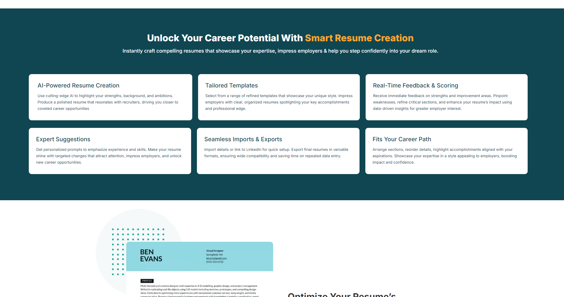 Resume AI官网功能介绍