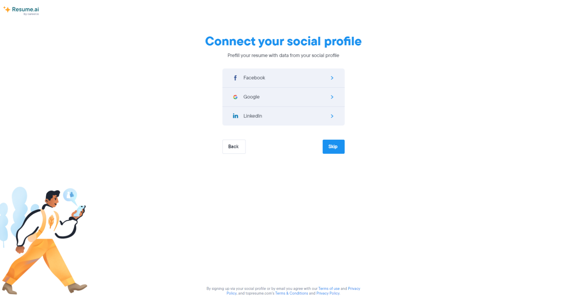 Resume AI信息填写