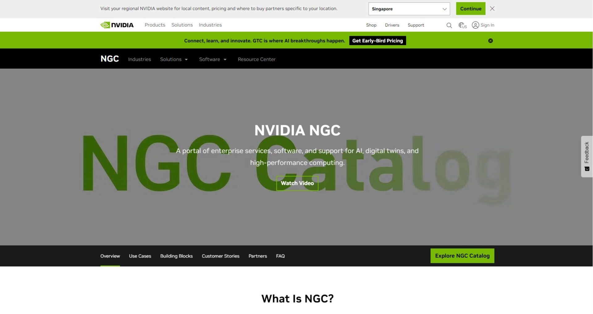 NVIDIA NGC官网