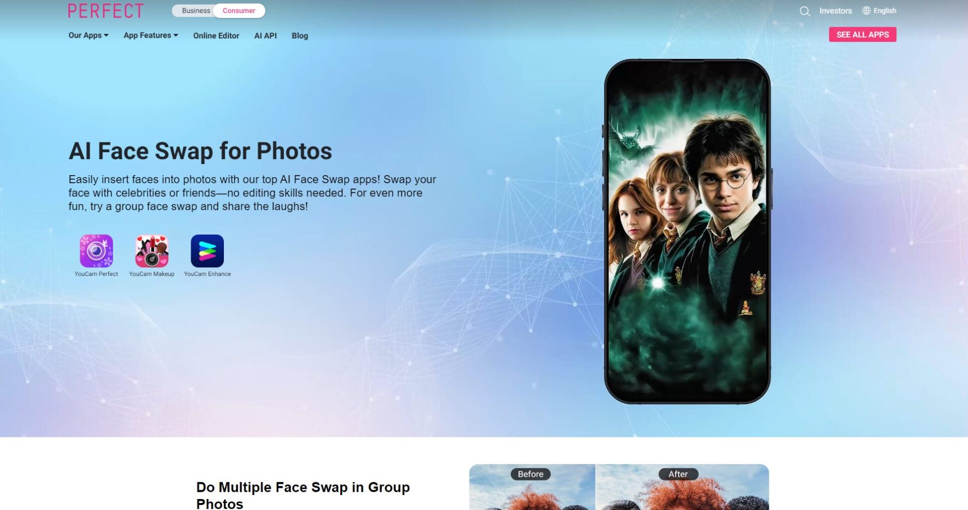 玩美相機多人臉識別